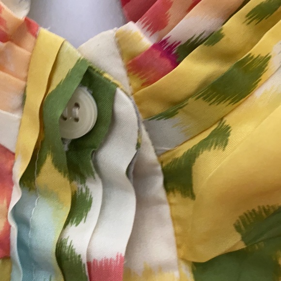 J. Crew Sleeveless Watercolor Ruffle Top 2 GUC - Picture 6 of 6